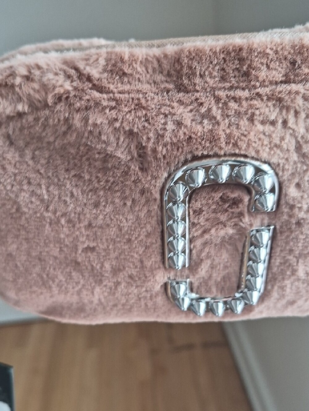 Marc Jacobs Blush Pink Faux-Fur Mini Crossbody with Silver Chain - Picture 13 of 14